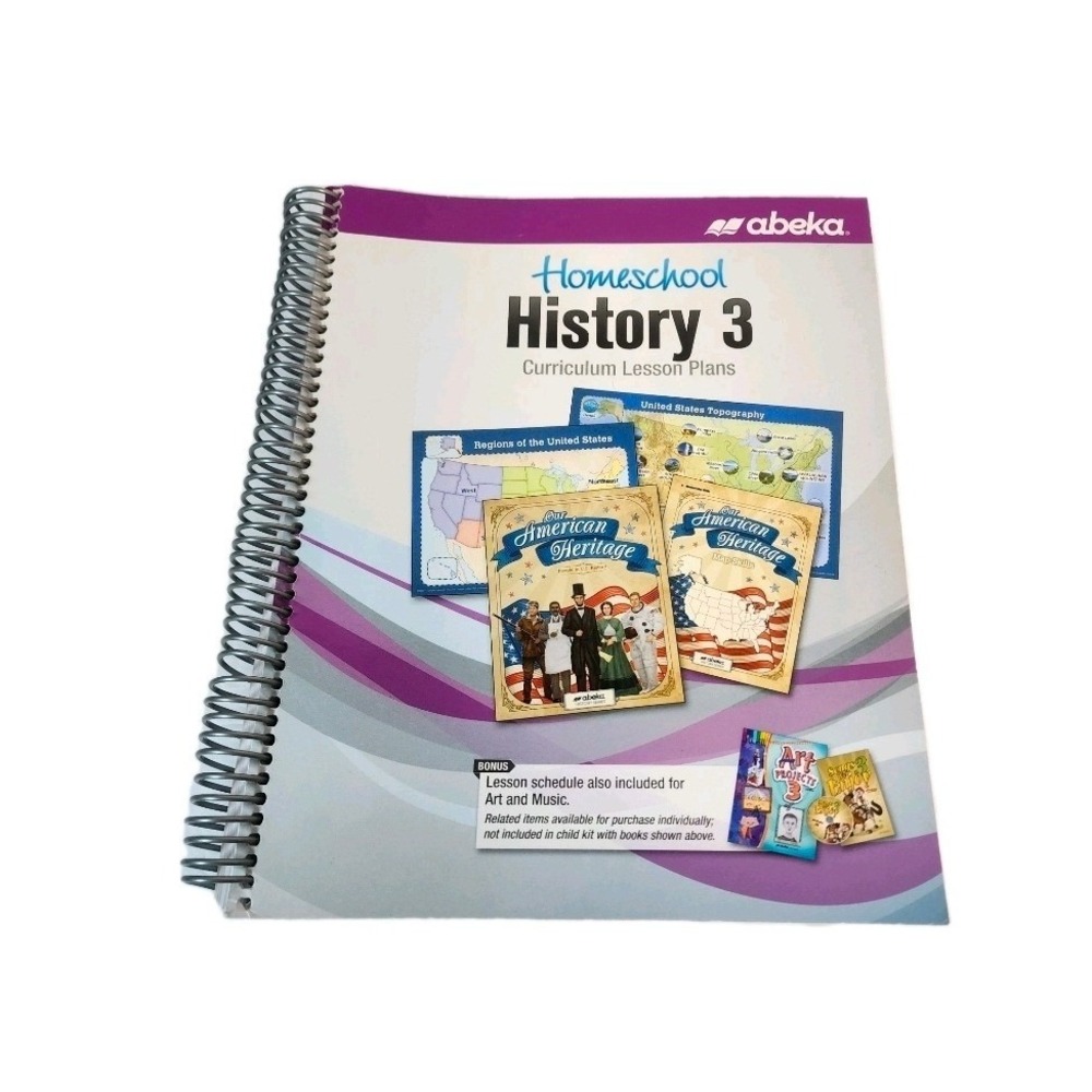 Abeka Homeschool History 3 Curriculum Lesson‎ Plans Teacher Guide Spiral Bound